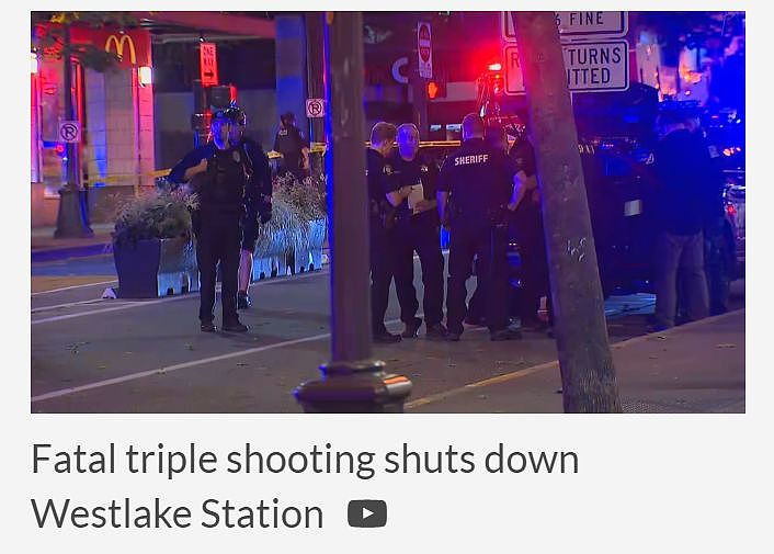 1死2伤！持枪在逃！华人小心！西雅图市中心爆致命枪击案！地铁站内数声枪响!紧急关闭……（视频/组图） - 1