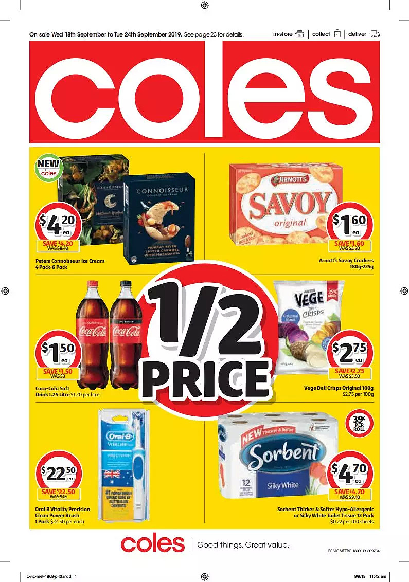 Coles 9月18日-9月24日折扣，红袋米、油半价 - 40