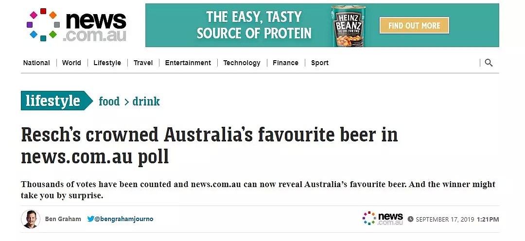 澳洲最受欢迎啤酒排行榜公布，遭酒友“群嘲”：VB竟跌出前五？ - 3