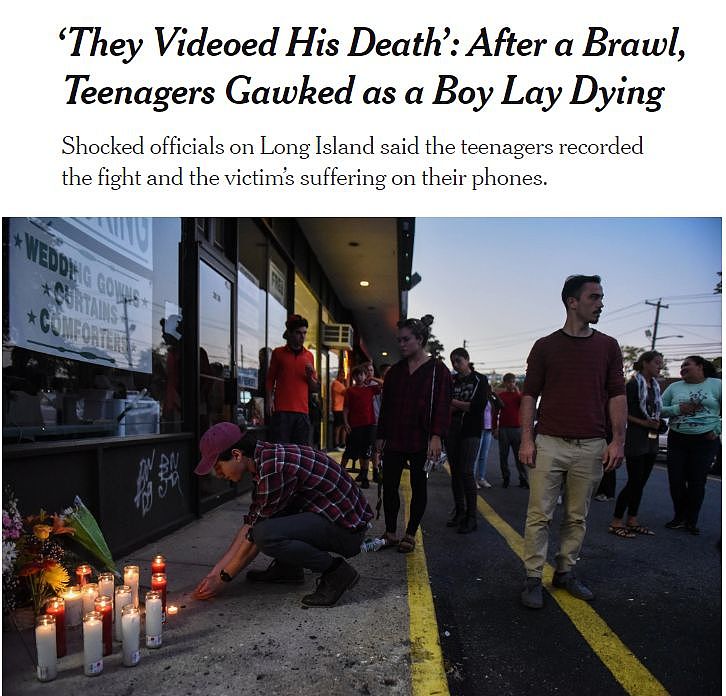 纽约16岁少年遭围殴！身中数刀惨死街头！70人冷眼旁观无人援手！甚至还录像上传……（组图） - 1