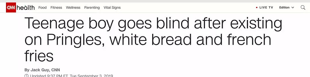 挑食小孩注意！英国少年只吃薯条白面包，双目失明（组图） - 3