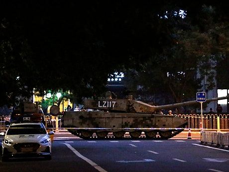 北京阅兵最后彩排 坦克及导弹军车亮相（组图） - 4