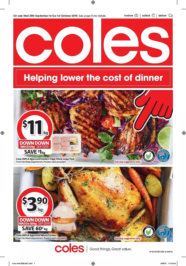 Coles 9月25日-10月1日折扣，蒸饺、肉派、奶酪都半价 - 1