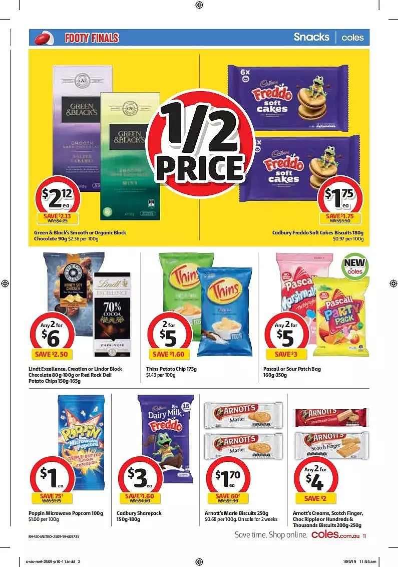 Coles 9月25日-10月1日折扣，蒸饺、肉派、奶酪都半价 - 11