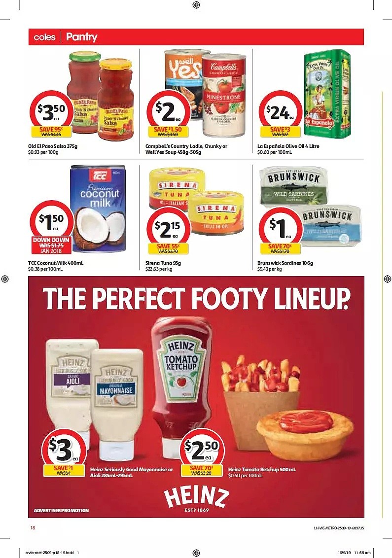 Coles 9月25日-10月1日折扣，蒸饺、肉派、奶酪都半价 - 18