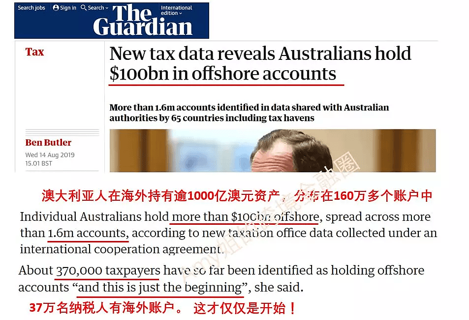 160万海外账户被查，资产高达$1000亿！澳税局严打，已有华人中招！这仅仅是开始...（组图） - 1
