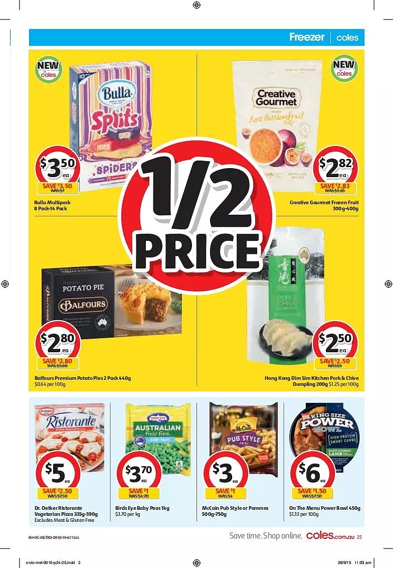 Coles 10月9日-10月15日折扣，油、米都半价 - 25