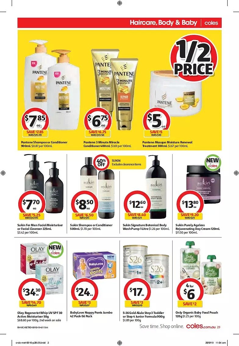 Coles 10月9日-10月15日折扣，油、米都半价 - 29