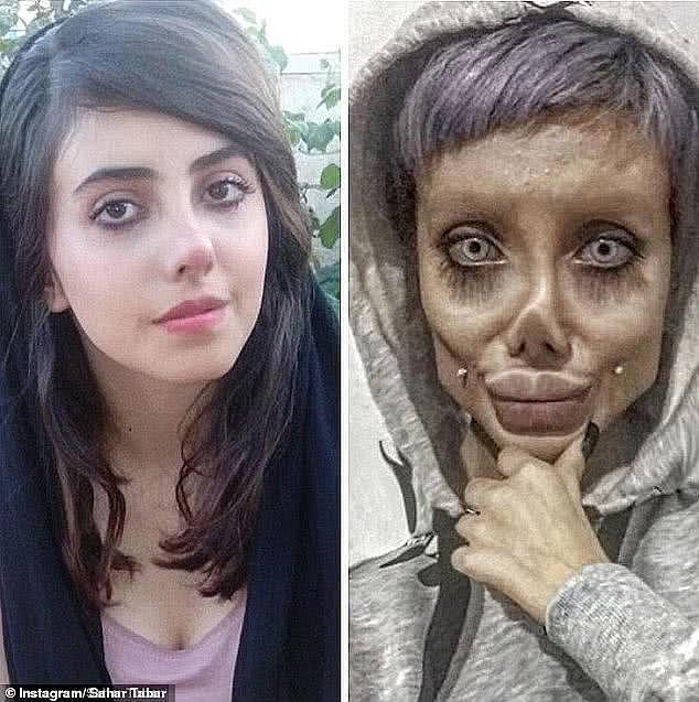 伊朗女网红整容50多次变僵尸版安吉丽娜·朱莉，涉嫌亵渎神明被捕