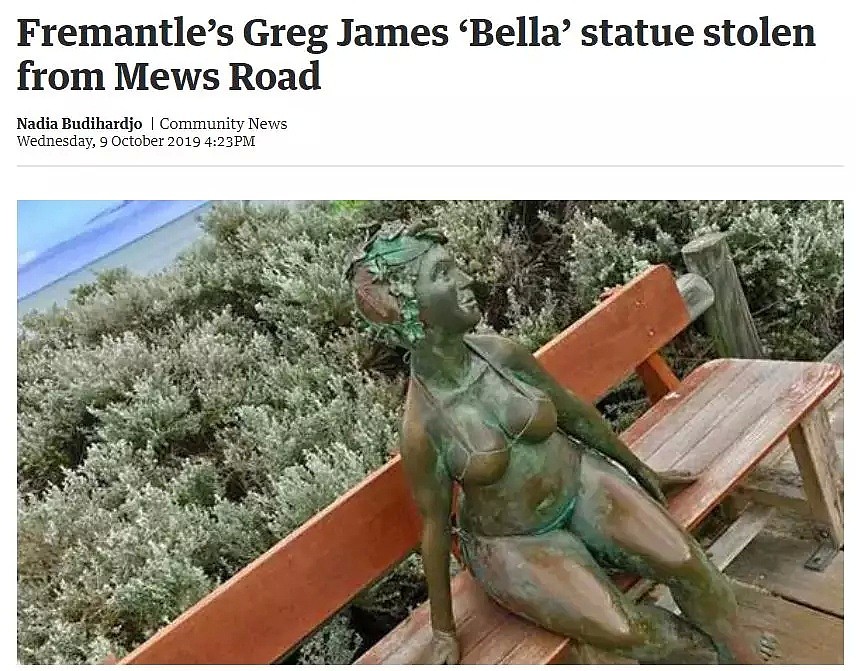 跟你拍过照的Bella丢了！Fremantle地标铜像神秘失踪！全珀斯都在找她！ - 5