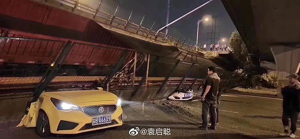 ▲▼江苏无锡高架桥垮塌。 （图／翻摄自微博）