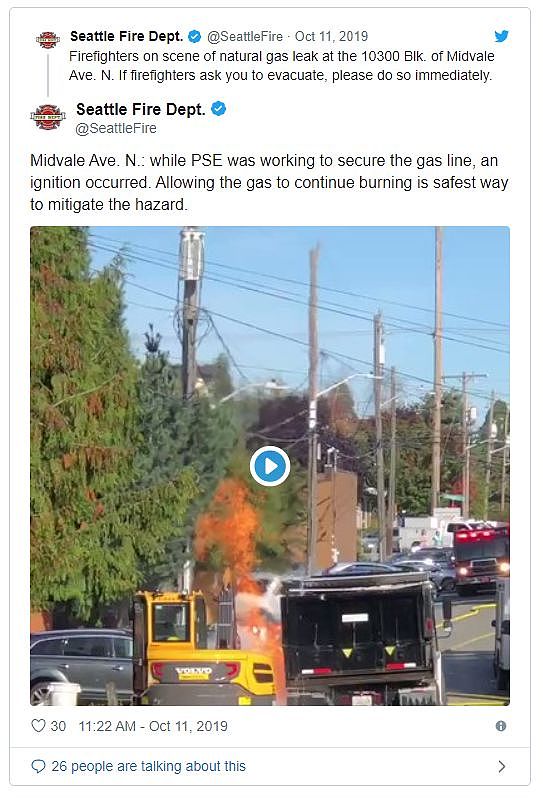 3人受伤！西雅图发生重大天然气泄漏！抢修过程中又突发火灾 附近建筑物居民紧急疏散（组图） - 6