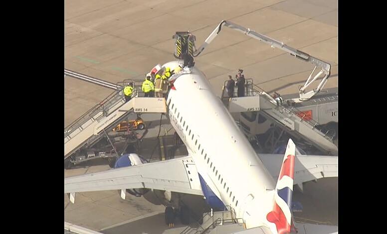 报应来了！示威者爬飞机顶部 导致英国机场瘫痪（组图） - 3