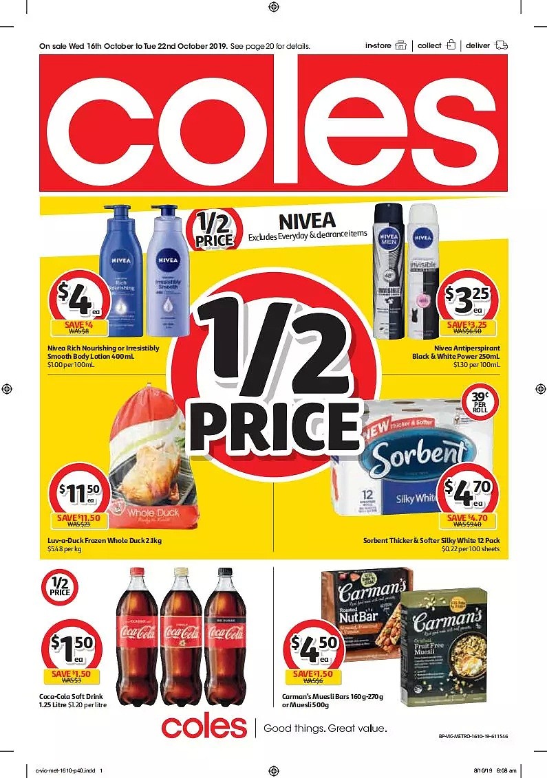 Coles 10月16日-10月22日折扣，油、洗护用品半价 - 40