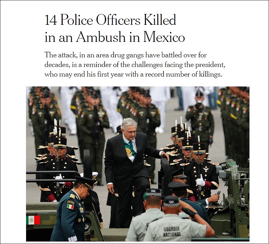 现场惨烈！墨西哥14名警察被毒贩伏击身亡（组图） - 6