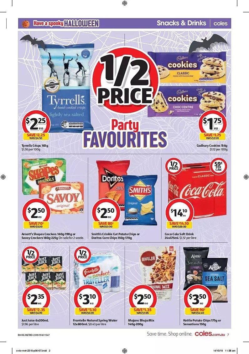 Coles 10月23日-10月29日折扣，油、饺子半价 - 7