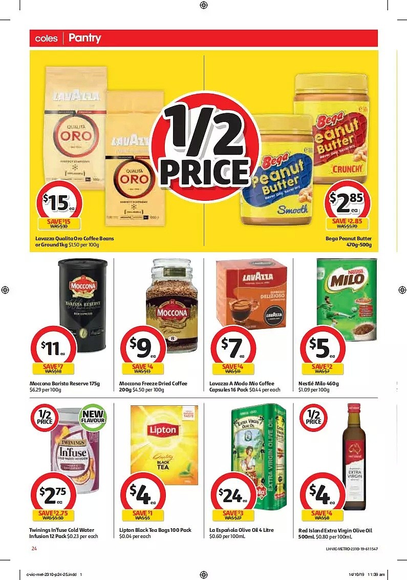 Coles 10月23日-10月29日折扣，油、饺子半价 - 24