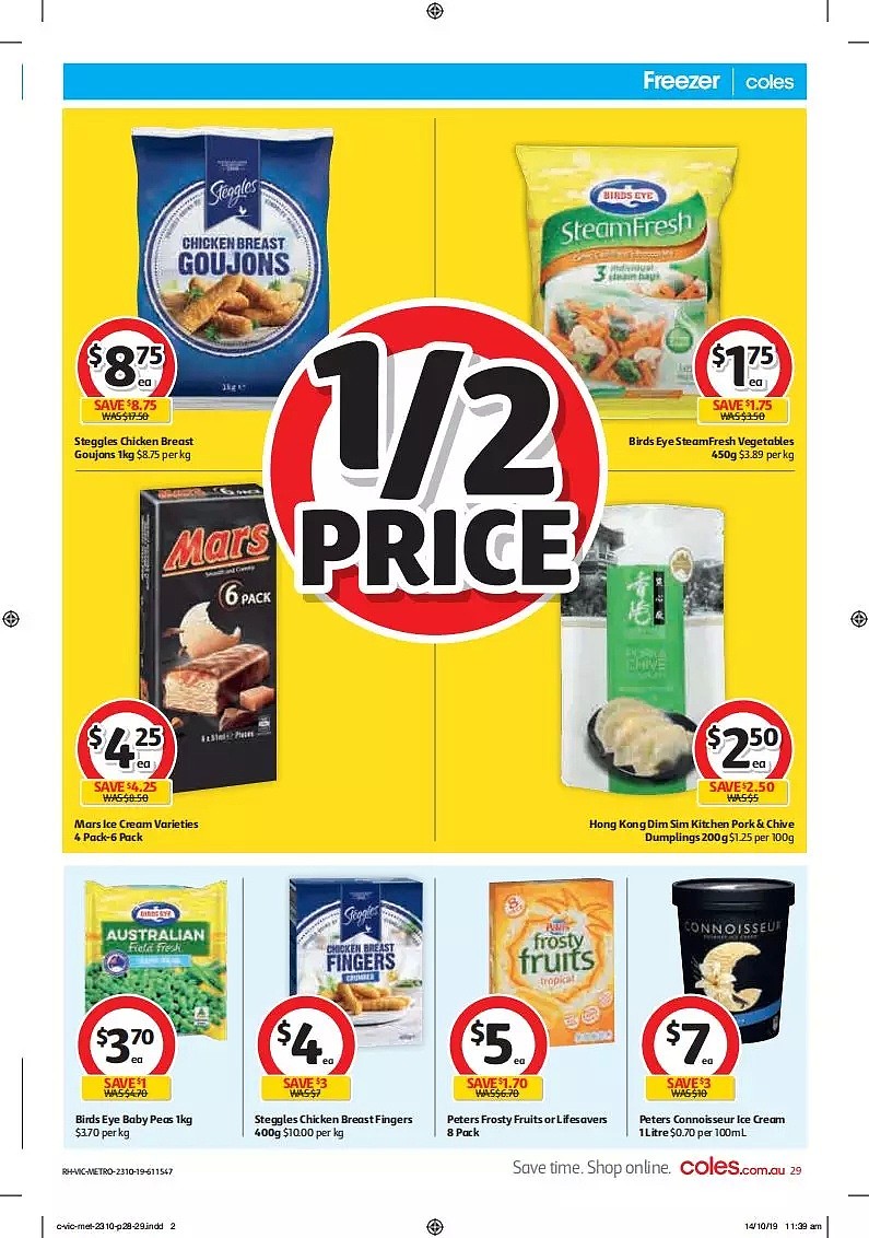 Coles 10月23日-10月29日折扣，油、饺子半价 - 29