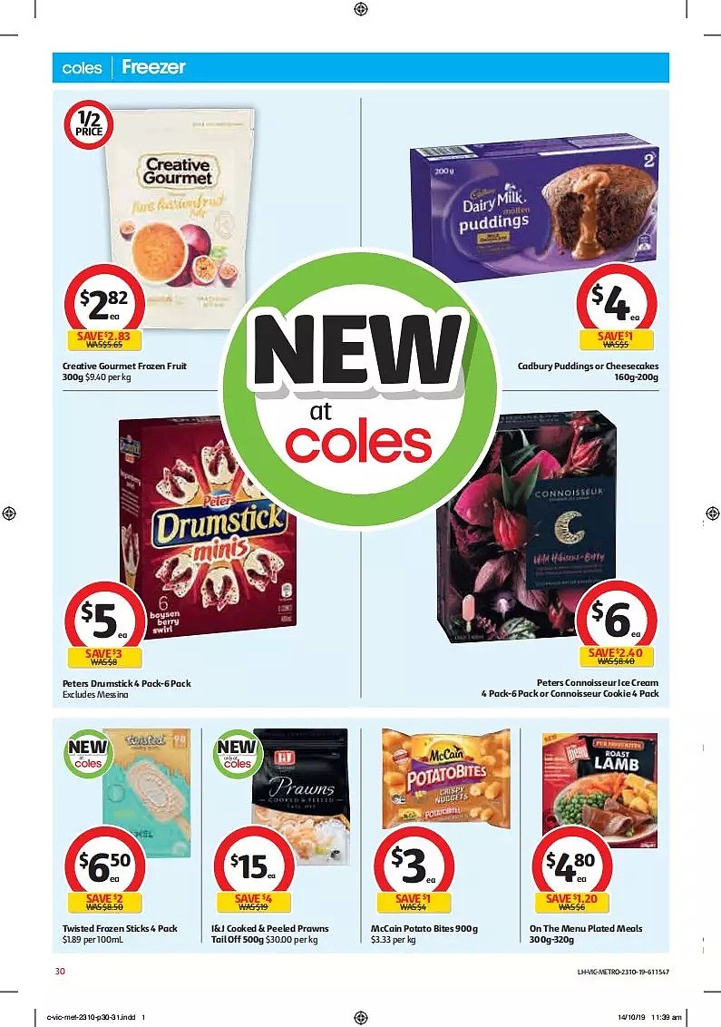 Coles 10月23日-10月29日折扣，油、饺子半价 - 30