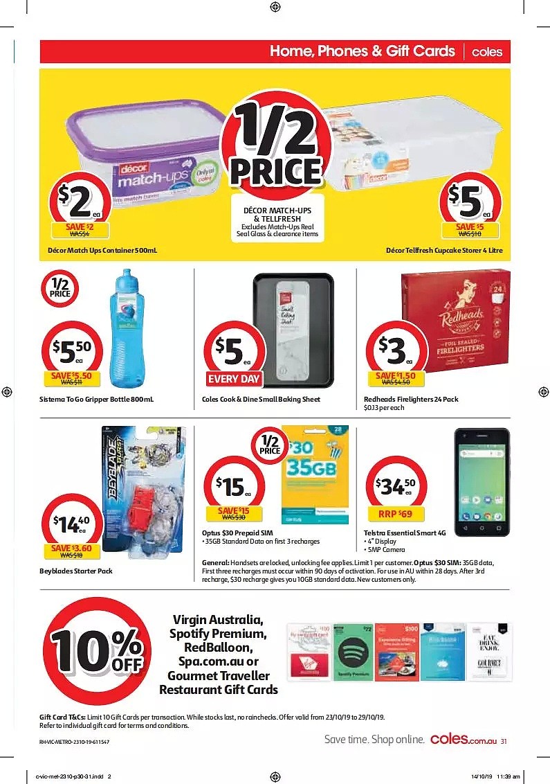 Coles 10月23日-10月29日折扣，油、饺子半价 - 31