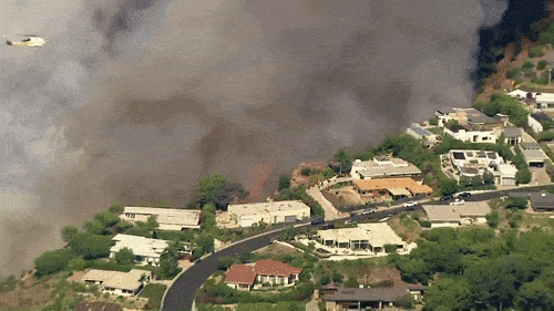 洛杉矶又发生大面积山火！百万豪宅被烧毁，4.5万户居民强行断电…（组图） - 9