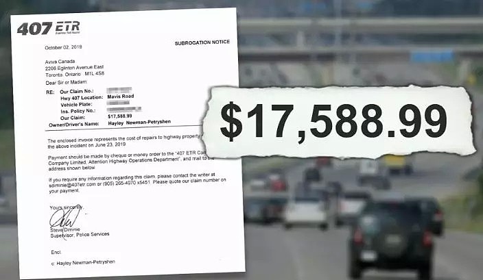 美女大学生成车祸受害者，却被407高速追讨$17500……（组图） - 4