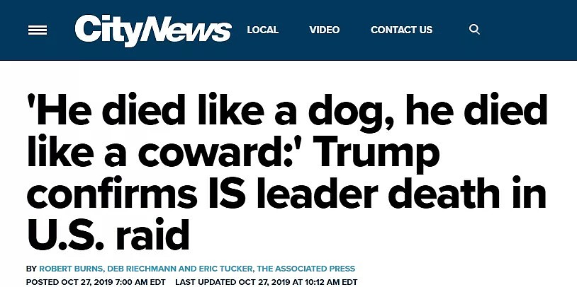 世界重磅！ISIS领袖带着老婆孩子自爆身亡！特朗普称“死得像一条狗，像一个懦夫”（组图） - 4