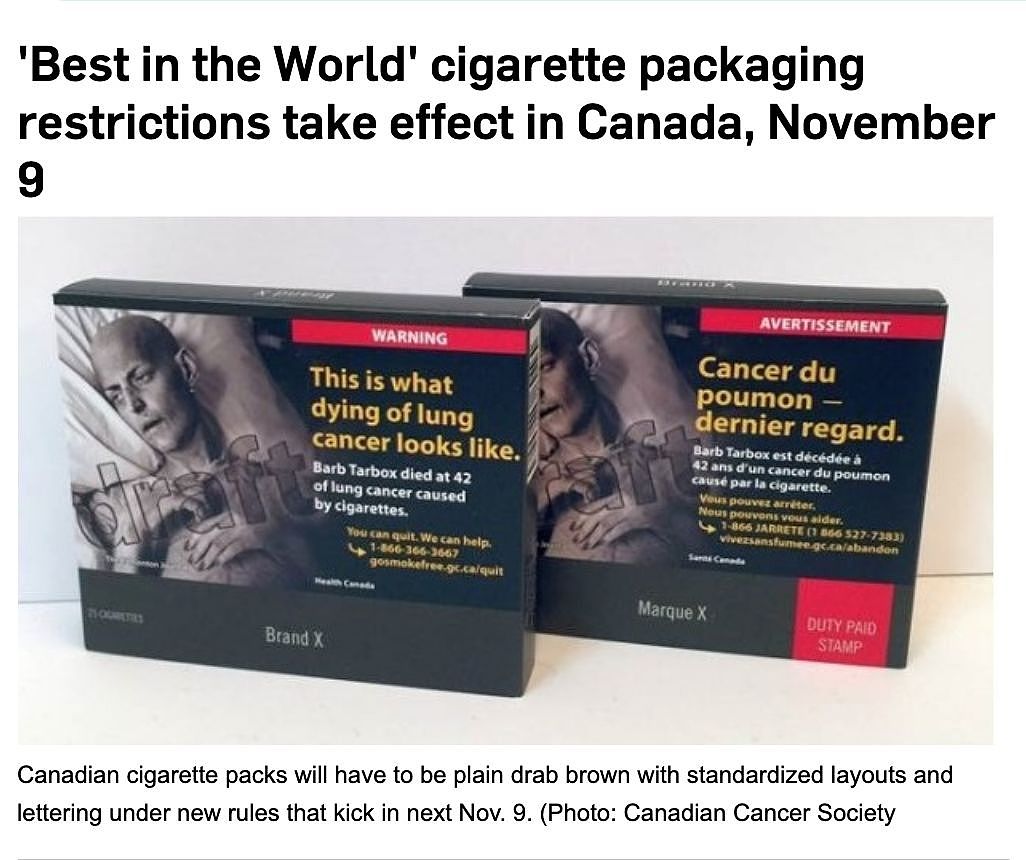 慎点！烂舌头、瞎眼睛！加拿大香烟“新包装”有多野？老烟民不敢直视！（组图） - 6
