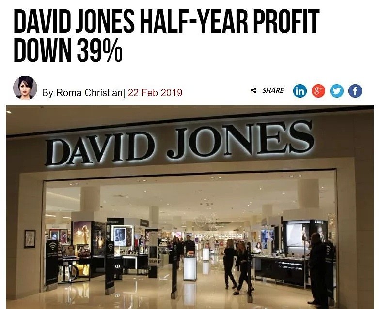 凉凉了！失业潮来袭！澳David Jones宣布：2019年度亏损近$5亿！连续三年巨亏…（组图） - 8