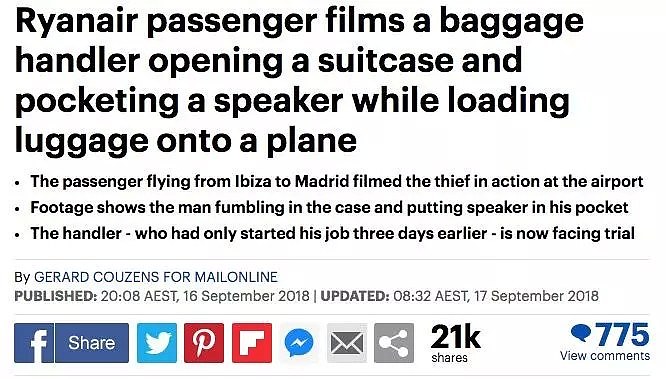 华人小心！机场员工自曝：你的行李就是我们偷的，还放网上变卖了！（组图） - 11