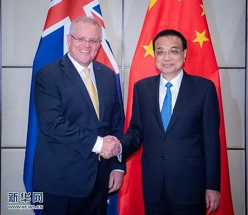 李克强会晤莫里森，中澳总理握手畅谈！“期待尽快恢复各领域合作交往”（图） - 1