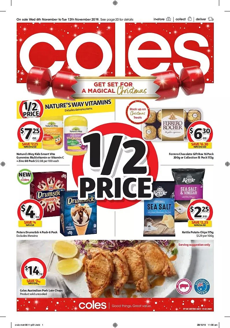 Coles 11月6日-11月12日折扣，油、露得清都半价 - 1