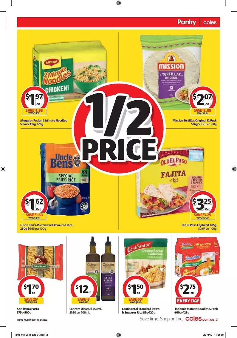 Coles 11月6日-11月12日折扣，油、露得清都半价 - 21