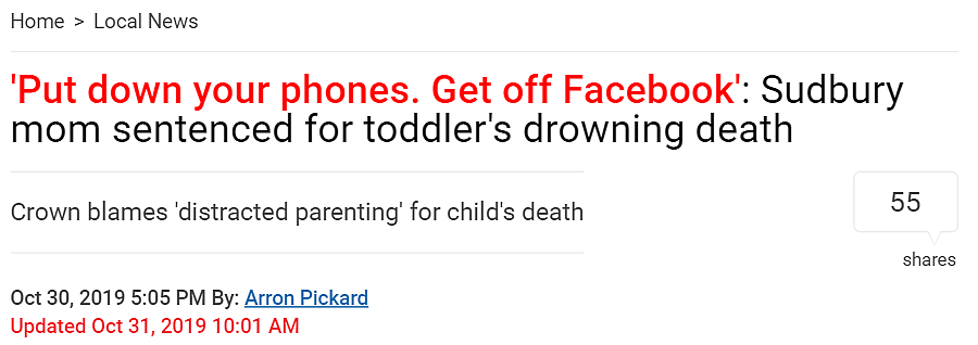 悲剧! 加拿大29岁妈妈只顾玩手机 1岁婴儿溺死自家浴缸！（组图） - 2