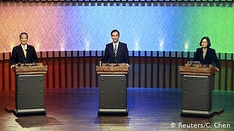Taiwan Wahlkampf TV-Debatte (Reuters/C. Chen)