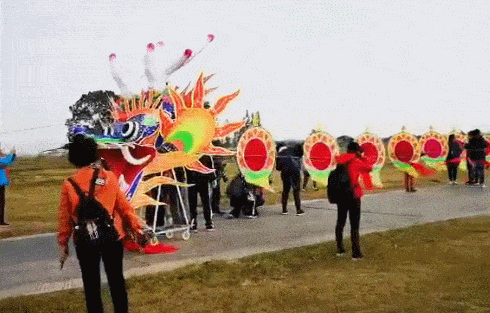 杭州有人放飞巨龙风筝，多名成年男子被带离地面！最后惊险一幕：挂上了高压线（视频/组图） - 2