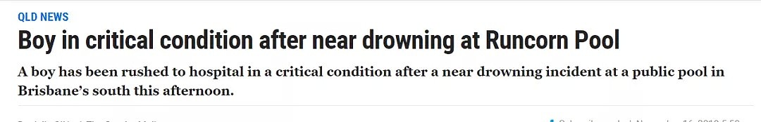 危险，一天两起！南区Runcorn男童泳池险溺亡，黄金海岸男童险遭不测...（组图） - 6