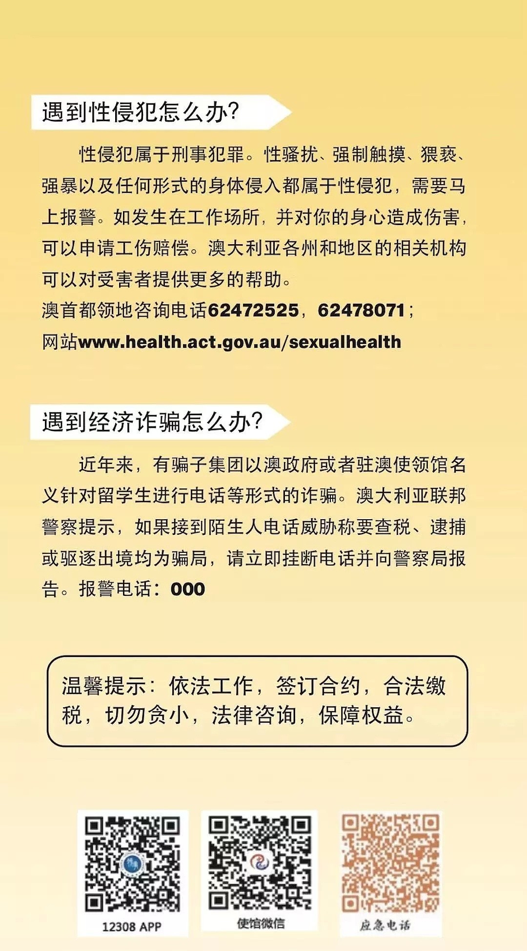 留学生们注意啦！大使馆发布了《在澳中国留学生小贴士》！澳洲留学必备法宝（组图） - 7