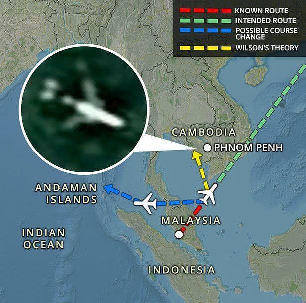 MH370在柬埔寨？谷歌：图像是飞行中飞机，但地图更新仍可见