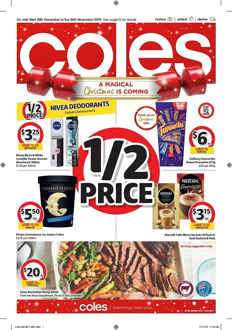 Coles 11月20日-11月26日折扣，油半价 - 1