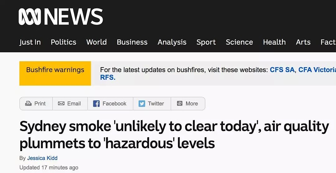 小心空气“有毒”！悉尼又被“烟没”，50多人呼吸困难紧急治疗！然而这一切只是灾难的冰山一角....（组图） - 2