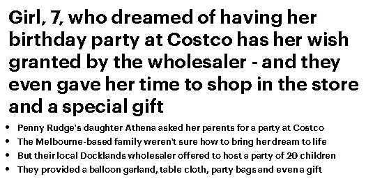 墨尔本小女孩在Costco过了个又便宜又惊喜的生日！妈哭了 - 1
