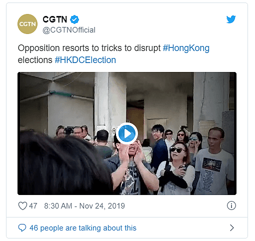 中国央视国际版：香港反对派投票过程“使诈”（图） - 1
