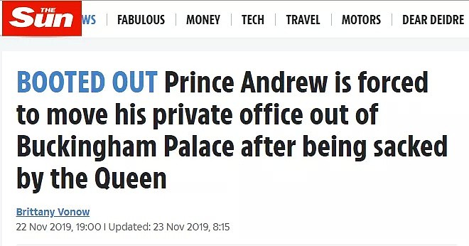 安德鲁王子被赶出白金汉宫，王室全面切割，年入3万镑的公主女儿也惨了！（组图） - 1