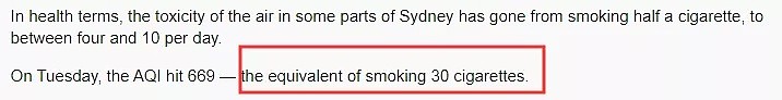 悉尼雾霾爆表！等于一天吸34根烟！2214人送医！黄烟笼罩、血日异像！专家预测，烟雾或持续至明年1月... - 34