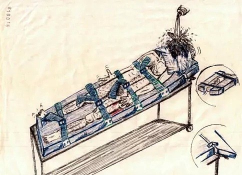 水刑、幽禁、狗盒、剥夺睡眠……囚犯手绘还原美国如此虐囚（组图） - 2