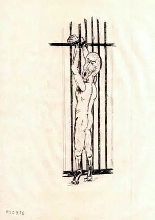 水刑、幽禁、狗盒、剥夺睡眠……囚犯手绘还原美国如此虐囚（组图） - 3