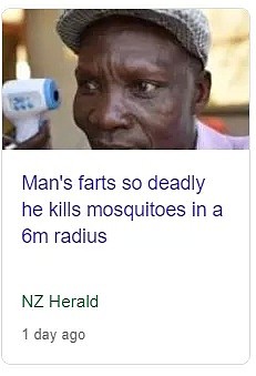 男子释放致命屁，能够杀死6米内的蚊子？新西兰这条新闻真是没谁了！（组图） - 2