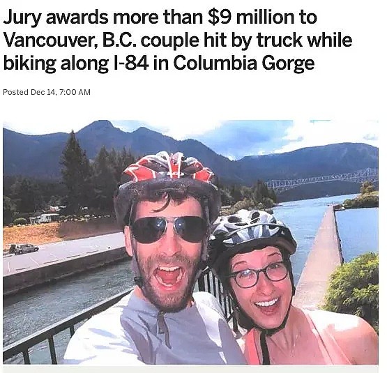 这对夫妇获1000万美金，结果竟因在高速公路上骑自行车…（组图） - 1