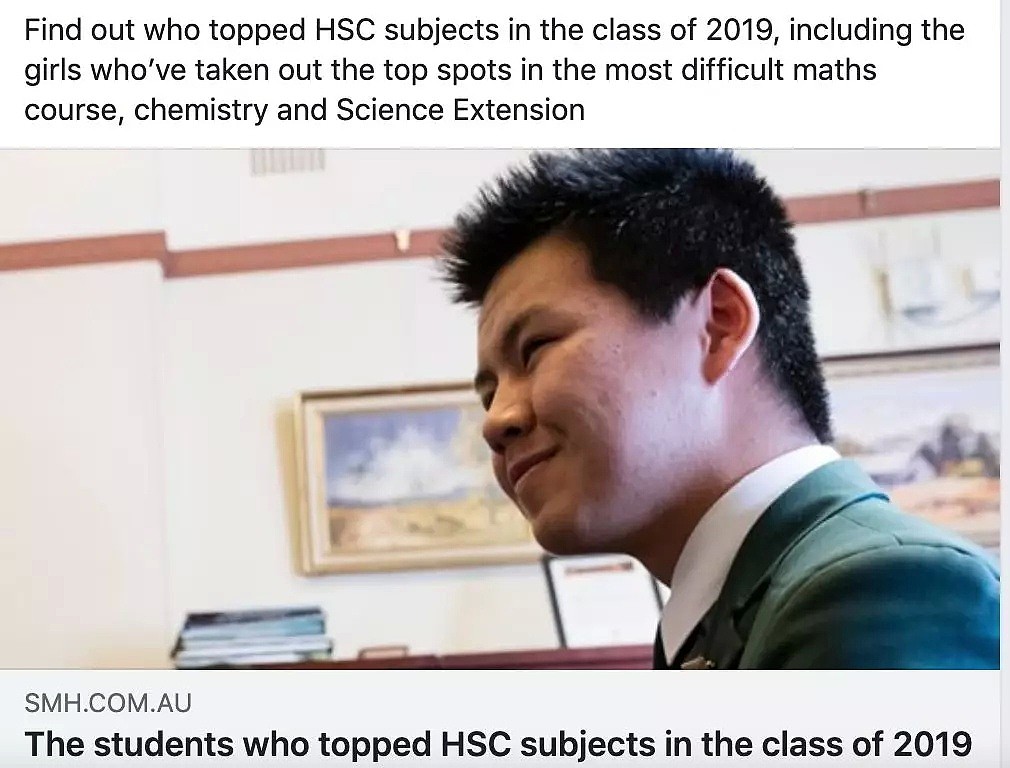 2019年HSC放榜！新州州长嘉奖状元，多名华人学霸上榜（组图） - 3